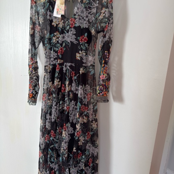 Johnny Was Mazzy Embroidered Floral Dress - Picture 10 of 11